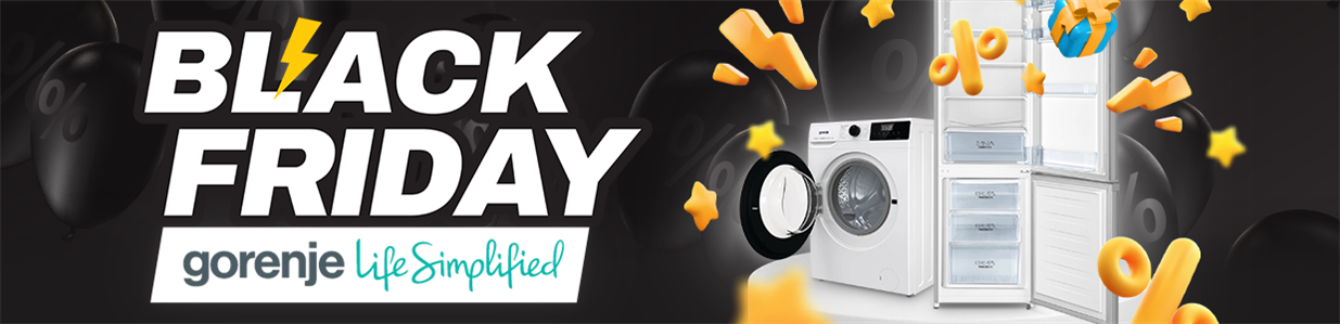 black friday se značkou Gorenje - lednice, pračky